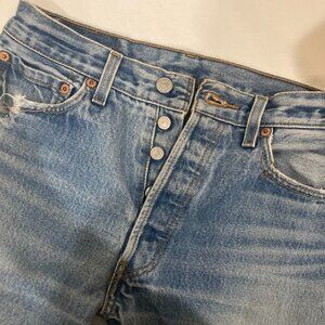 Vintage Levis 501 Jeans 100% Cotton 30x36 Perfectly Distressed